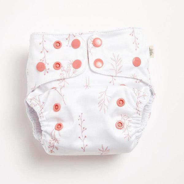 EcoNaps Snap in Pocket Nappy-Snap in with Pocket-EcoNaps-Rosewood Botanical-The Nappy Market