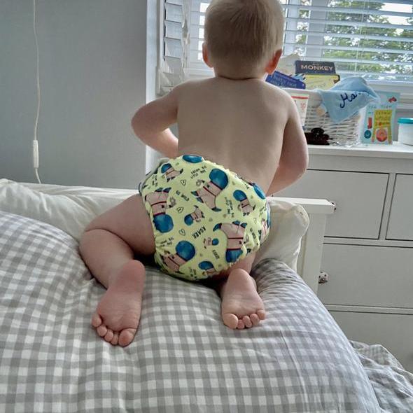 Brainy Bums Bubble Pants AIO Night Nappy-Night Nappy-Brainy Bums-Dinosnore-The Nappy Market