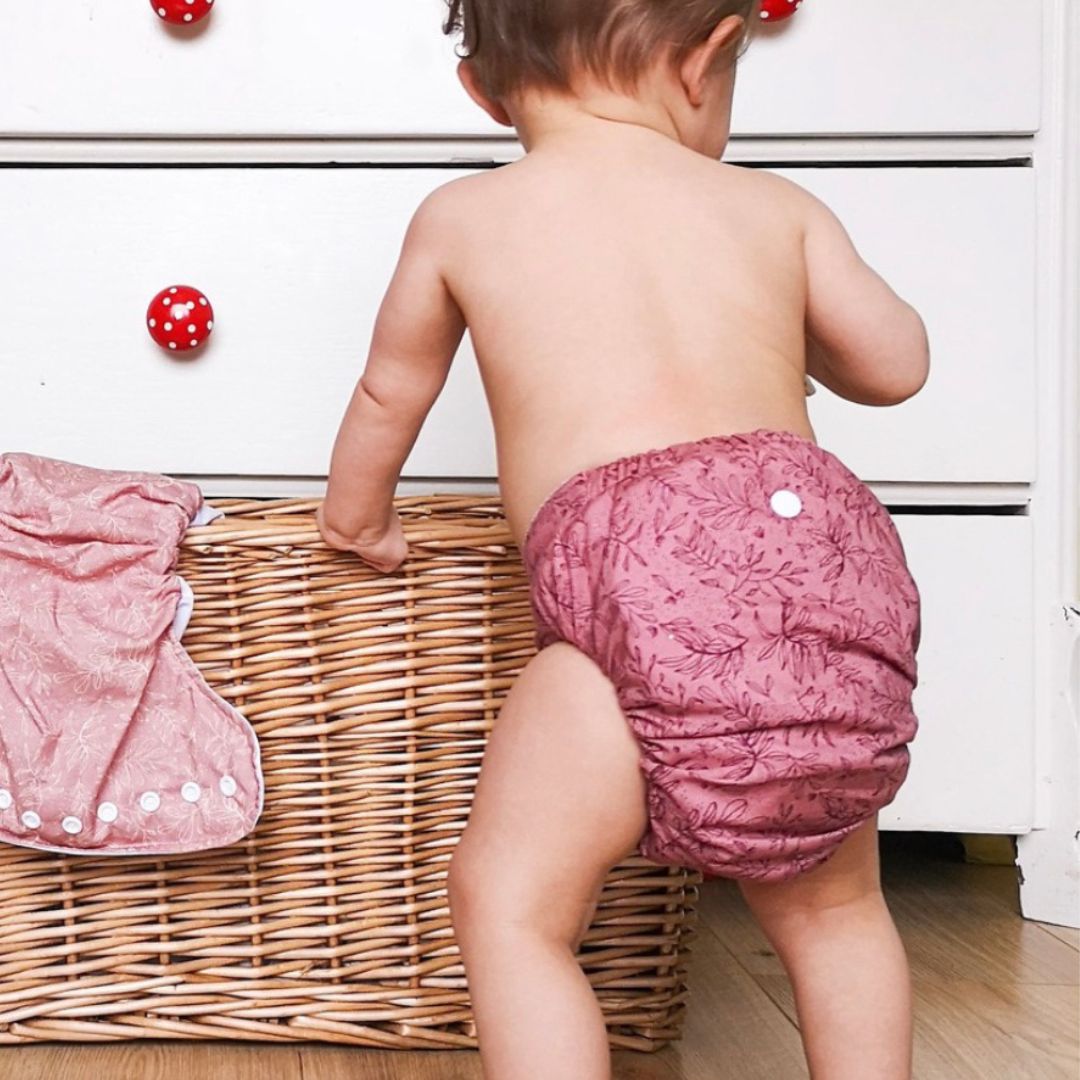 WeeCare Easy Nappy Newborn or One Size-All in Two Nappy-WeeCare-Size 1 (Newborn)-Bordeux-The Nappy Market
