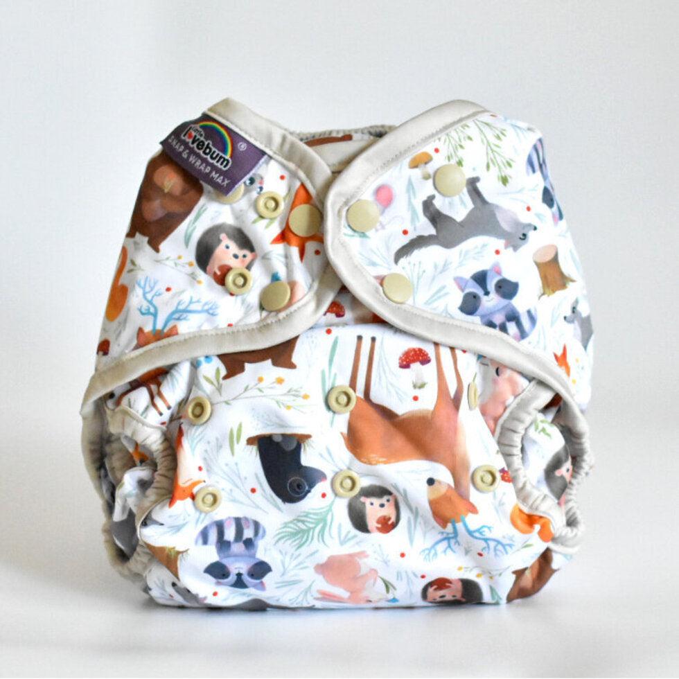 Little Lovebum Snap and Wrap Max Nappy Cover 10-40lbs-Wrap-Little Love Bum-Into the Wild-The Nappy Market