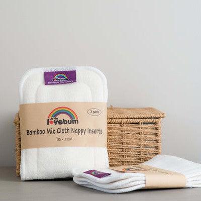 Little Lovebum - Bamboo Mix Insert - 2 pack-Inserts-Little Love Bum-1 x Pack-The Nappy Market