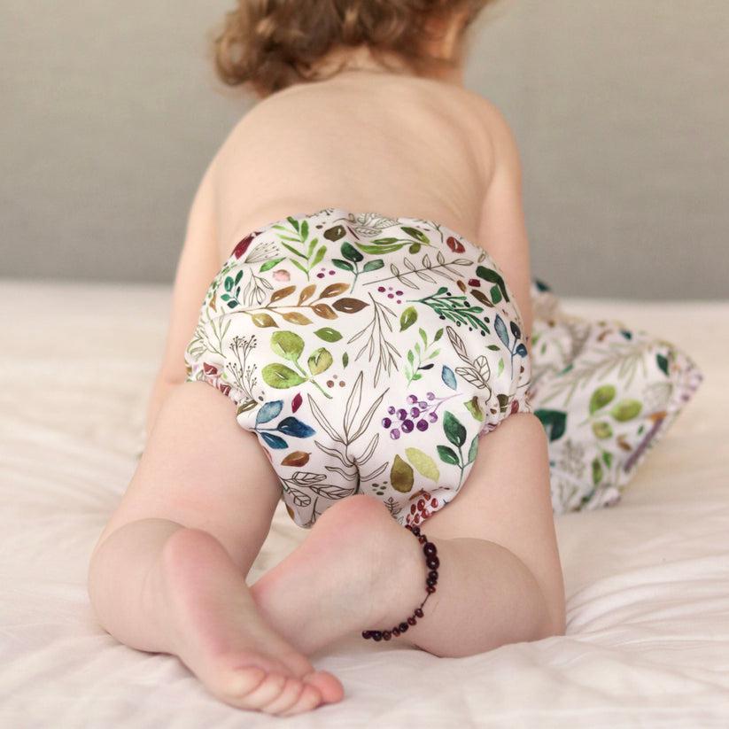 Little Love Bum Everyday V2 Hemp and Bamboo All-in-One Nappy-All In One Nappy-Little Love Bum-Berry-The Nappy Market
