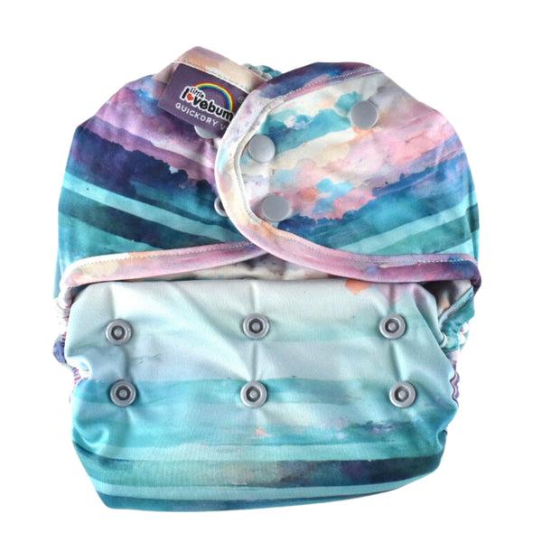 Little Lovebum Quickdry V2 All-in-One Nappy-All In One Nappy-Little Love Bum-Sunset-The Nappy Market