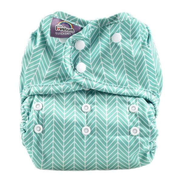 Little Lovebum Quickdry V2 All-in-One Nappy-All In One Nappy-Little Love Bum-Mint-The Nappy Market