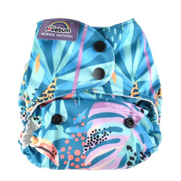 Little Lovebum - Newbie Natural Organic All-in-One Newborn Nappy-All In One Nappy-Little Love Bum-Paradise-The Nappy Market