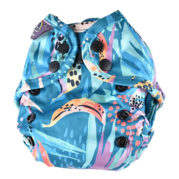 Little Lovebum - Snap and Wrap Newborn Nappy Cover-All In One Nappy-Little Love Bum-Paradise-The Nappy Market