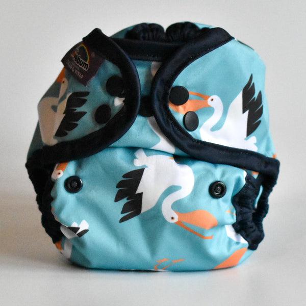 Little Lovebum - Snap and Wrap Newborn-All In One Nappy-Little Love Bum-Pelican-The Nappy Market