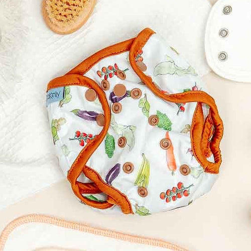EcoKinly Newborn Reusable Nappy-All in Two Nappy-Ecokinly-Aster-The Nappy Market