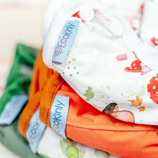 EcoKinly Newborn Reusable Nappy-All in Two Nappy-Ecokinly-Aster-The Nappy Market
