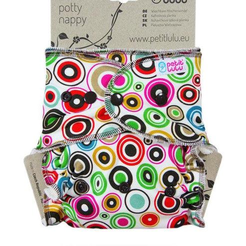 Petit Lulu All in One Nappy-Fitted Nappy-Petit Lulu-Circles-The Nappy Market