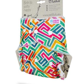 Petit Lulu All in One Nappy-Fitted Nappy-Petit Lulu-Labyrinth-The Nappy Market