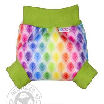 Petit Lulu Pull Up Nappy Cover Medium-Wrap-Petit Lulu-Rainbow Flames-The Nappy Market