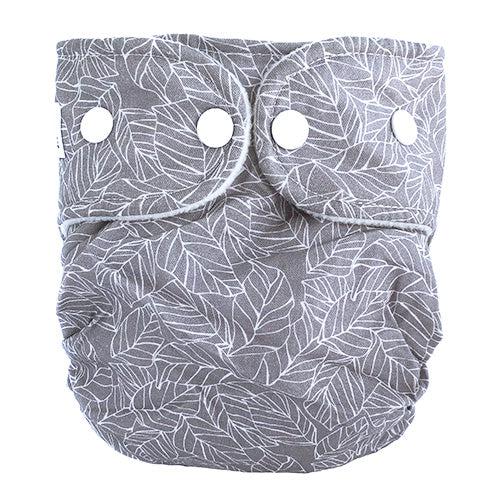 WeeCare Easy Nappy Newborn or One Size-All in Two Nappy-WeeCare-Size 1 (Newborn)-Grey-The Nappy Market