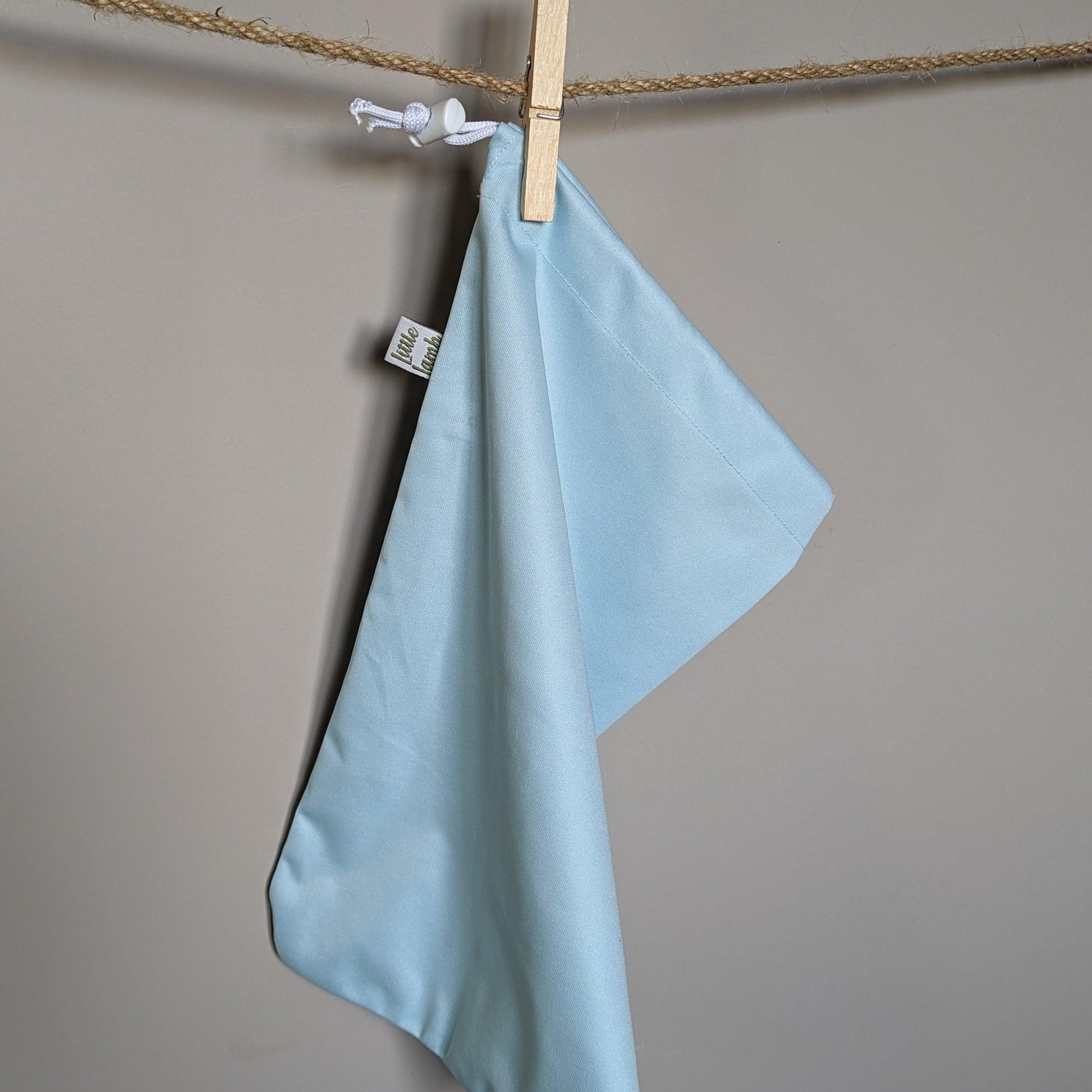Little Lamb Small Drawstring Wet Bag-Wet Bag-Little Lamb-Baby Blue-The Nappy Market