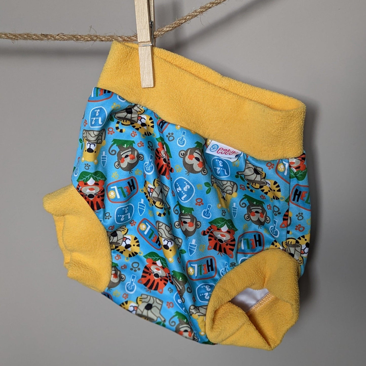 Petit Lulu Pull Up Nappy Cover L-Wrap-Petit Lulu-Tigers-The Nappy Market