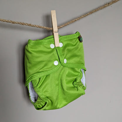 Little Lamb Sized Pocket Nappy Size 2-Pocket Nappy-Little Lamb-Green Apple-The Nappy Market