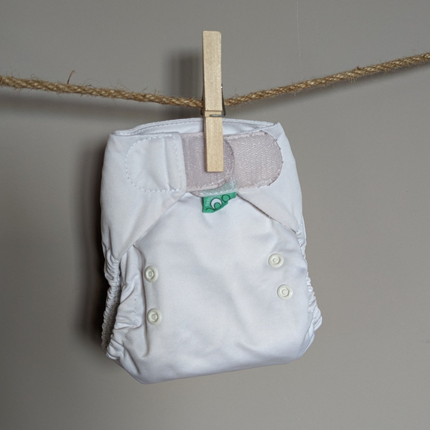 Tots Bots Easyfit All in One Nappy-All In One Nappy-Tots Bots-White-The Nappy Market