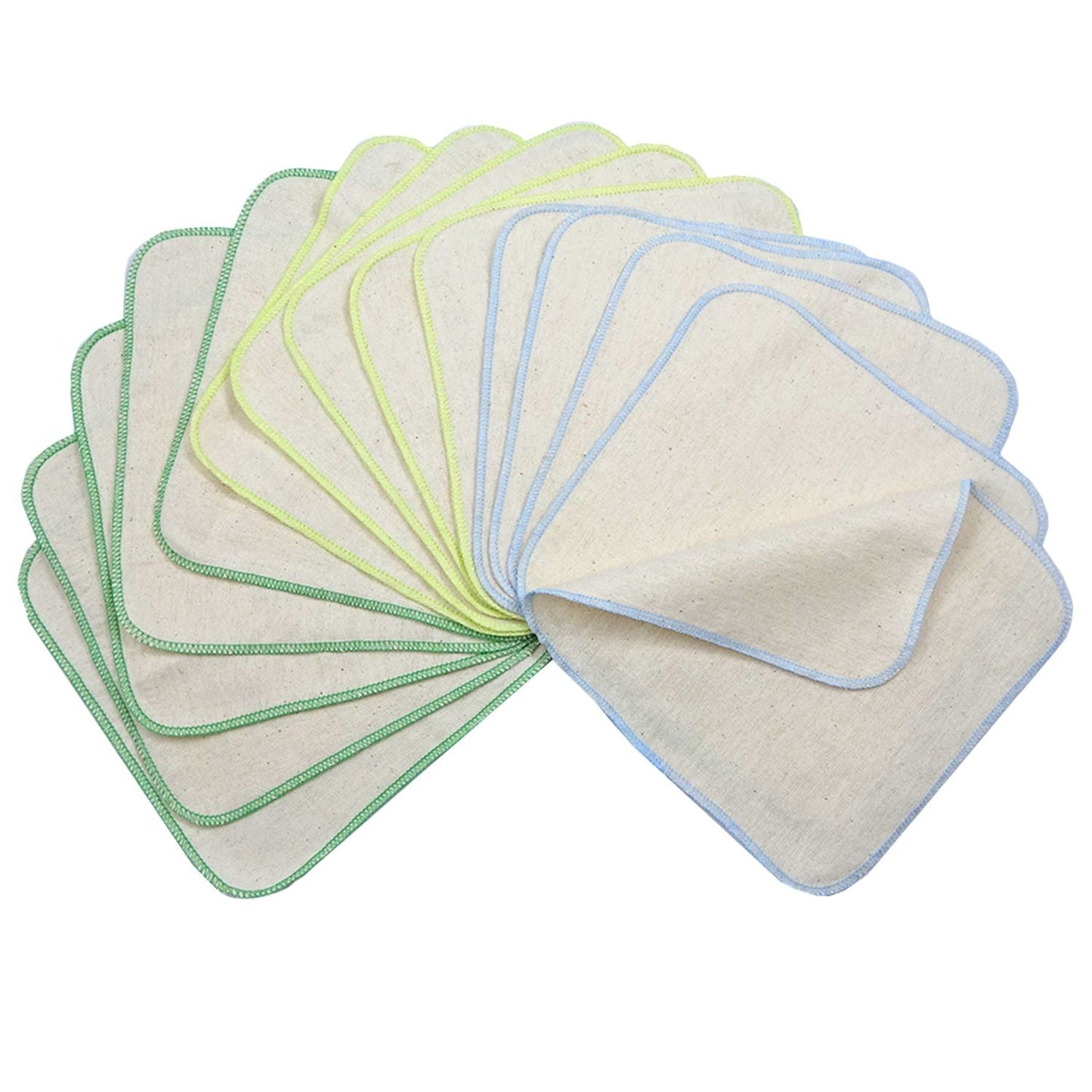 Avo & Cado - Flannel Organic Cotton Wipes - 15 pack-Accessories-Avo & Cado-Lilac Edging-The Nappy Market