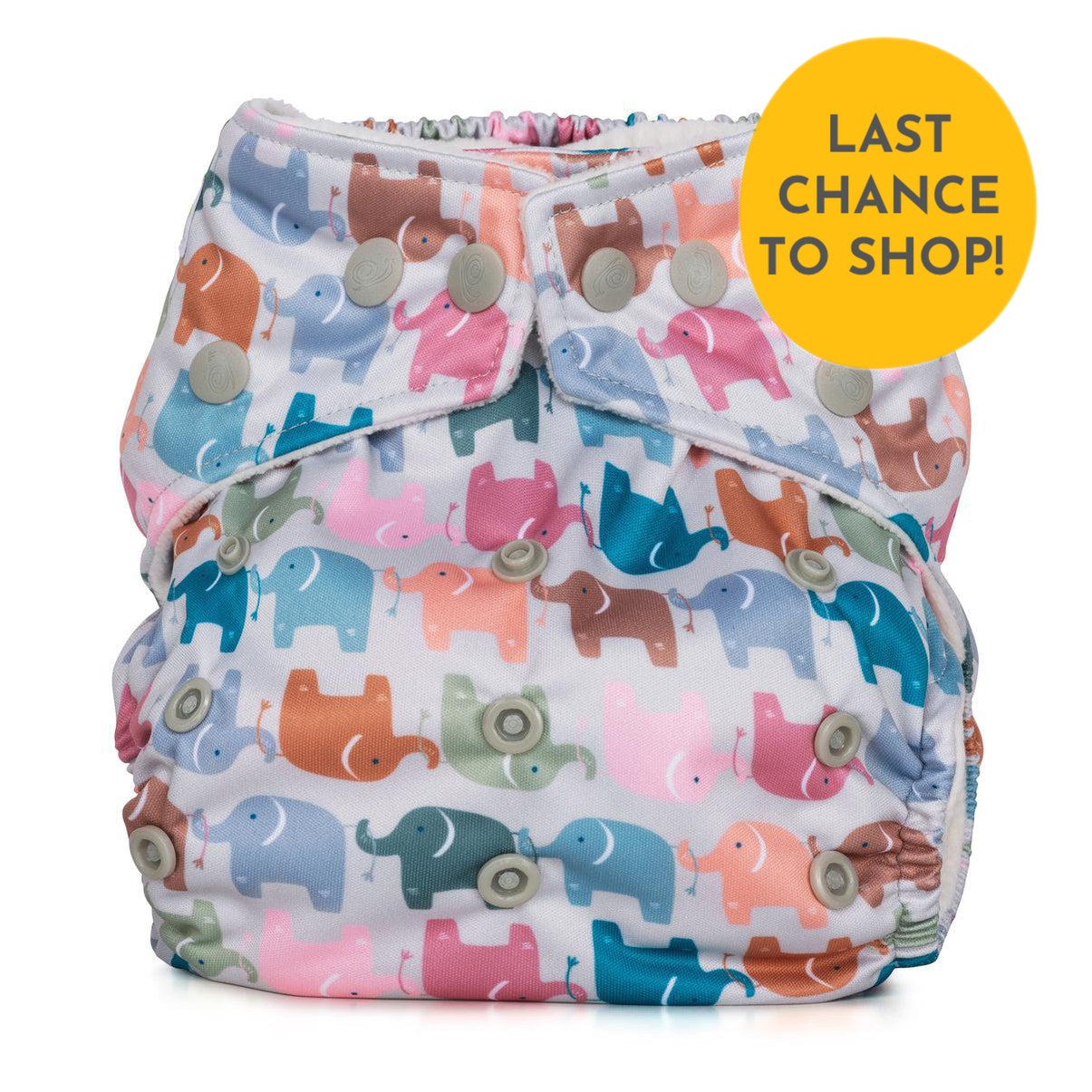 Baba + Boo One Size Pocket Nappy-Pocket Nappy-Baba & Boo-Elephant-The Nappy Market
