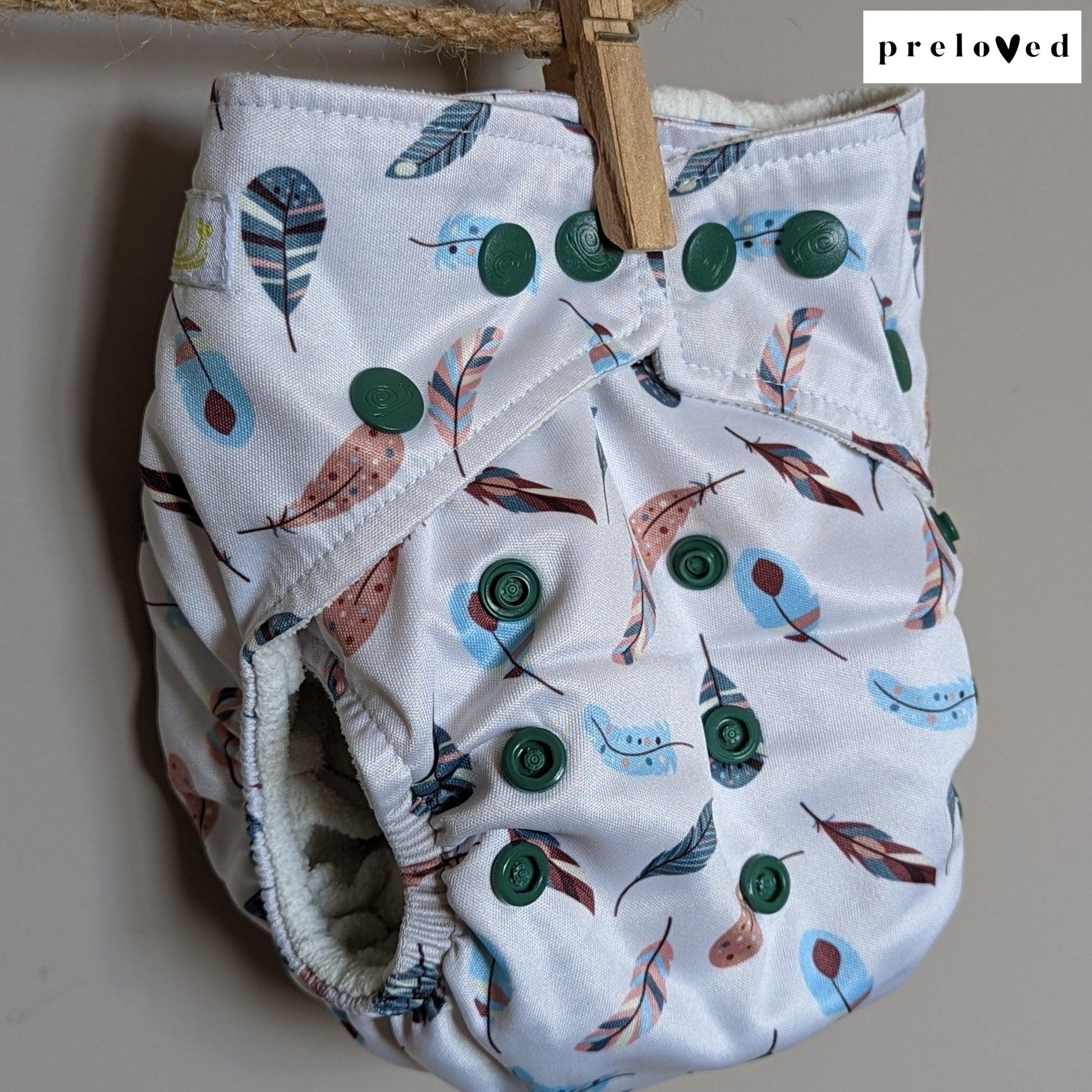 Baba & Boo Pocket Nappies (multiple patterns)-Pocket Nappy-Baba & Boo-Feathers in the Wind-The Nappy Market
