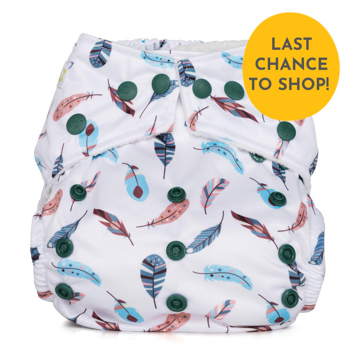 Baba + Boo One Size Pocket Nappy-Pocket Nappy-Baba & Boo-Feathers-The Nappy Market