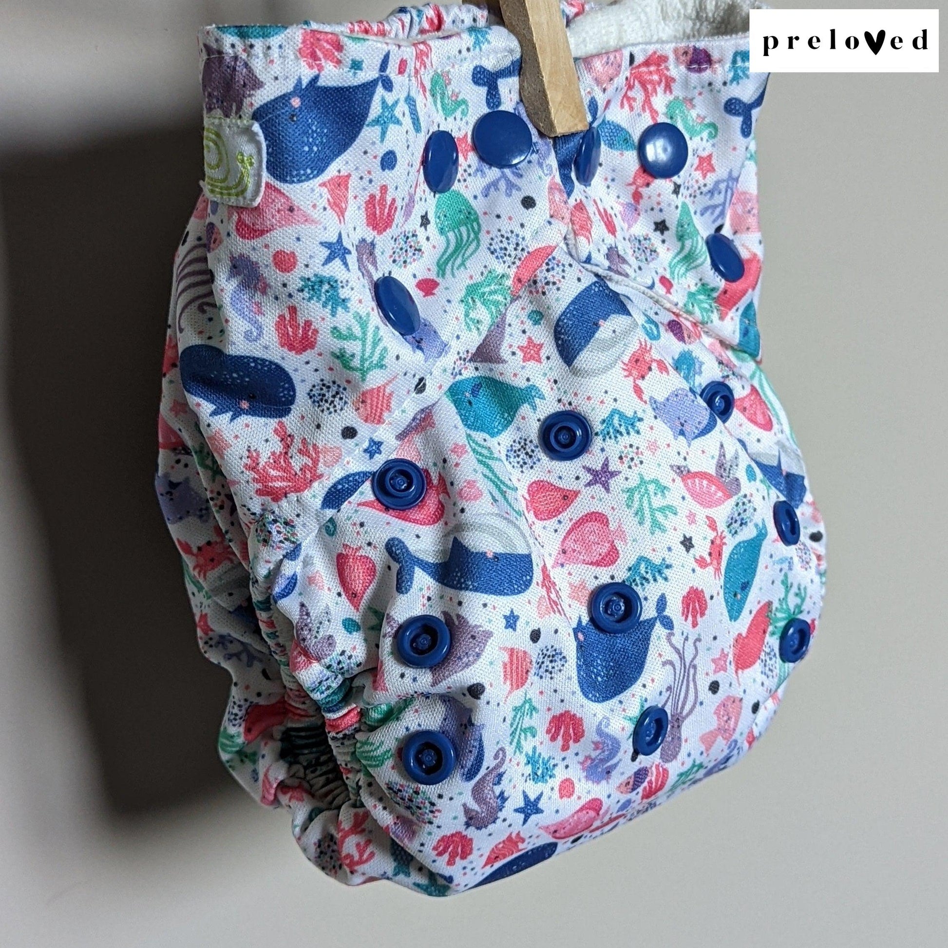 Baba & Boo Pocket Nappies (multiple patterns)-Pocket Nappy-Baba & Boo-Ocean-The Nappy Market