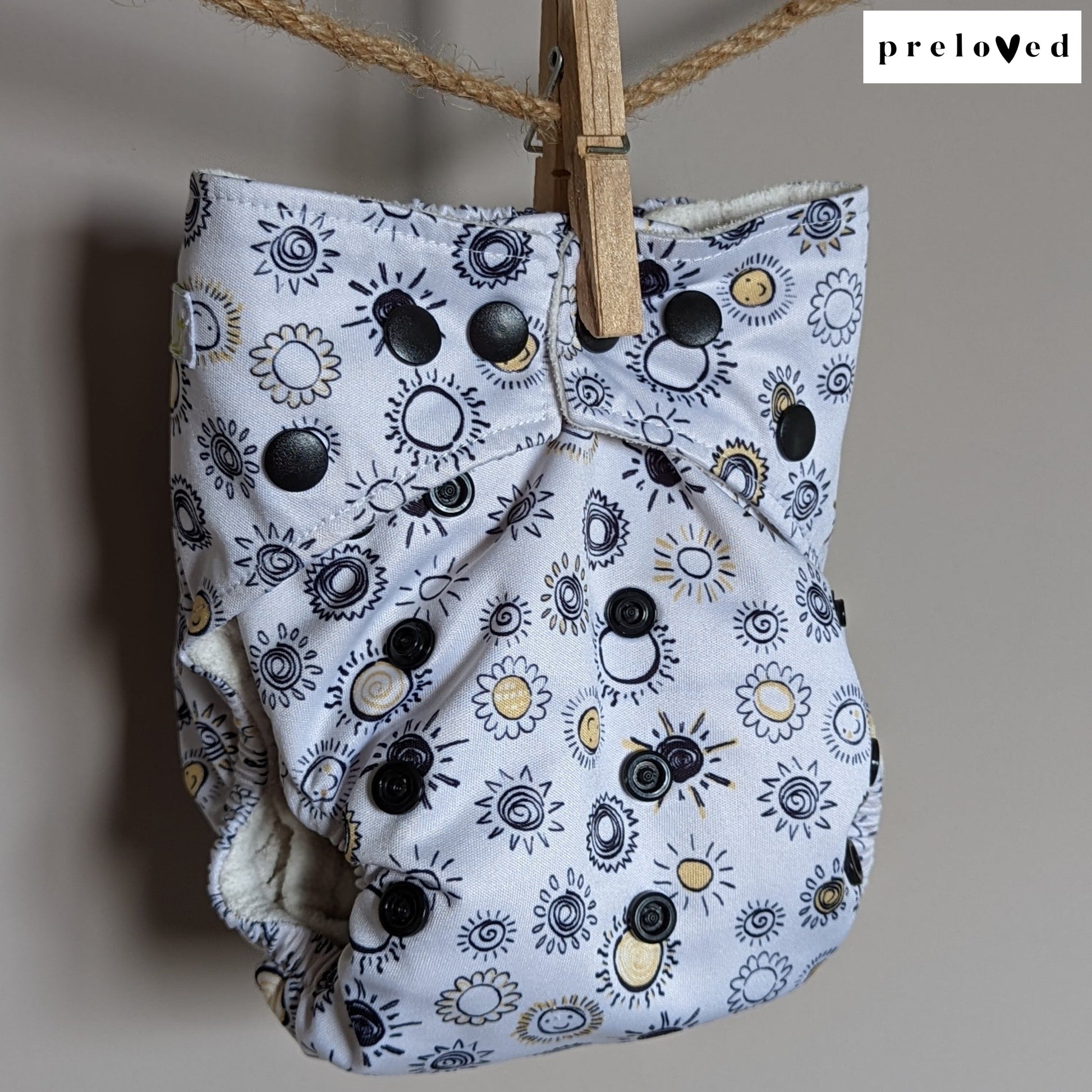 Baba & Boo Pocket Nappies (multiple patterns)-Pocket Nappy-Baba & Boo-Sun-The Nappy Market