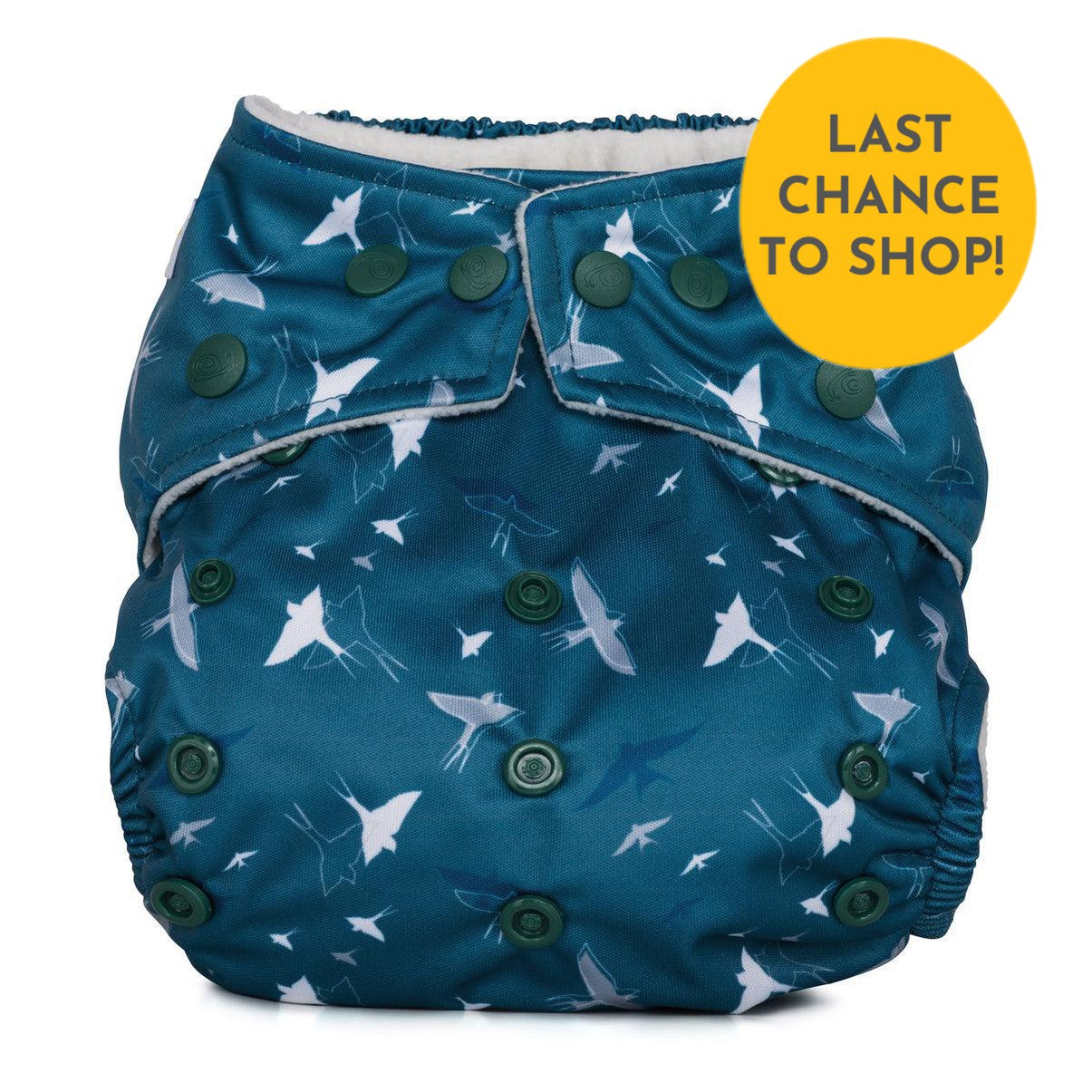 Baba + Boo One Size Pocket Nappy-Pocket Nappy-Baba & Boo-Swallows-The Nappy Market