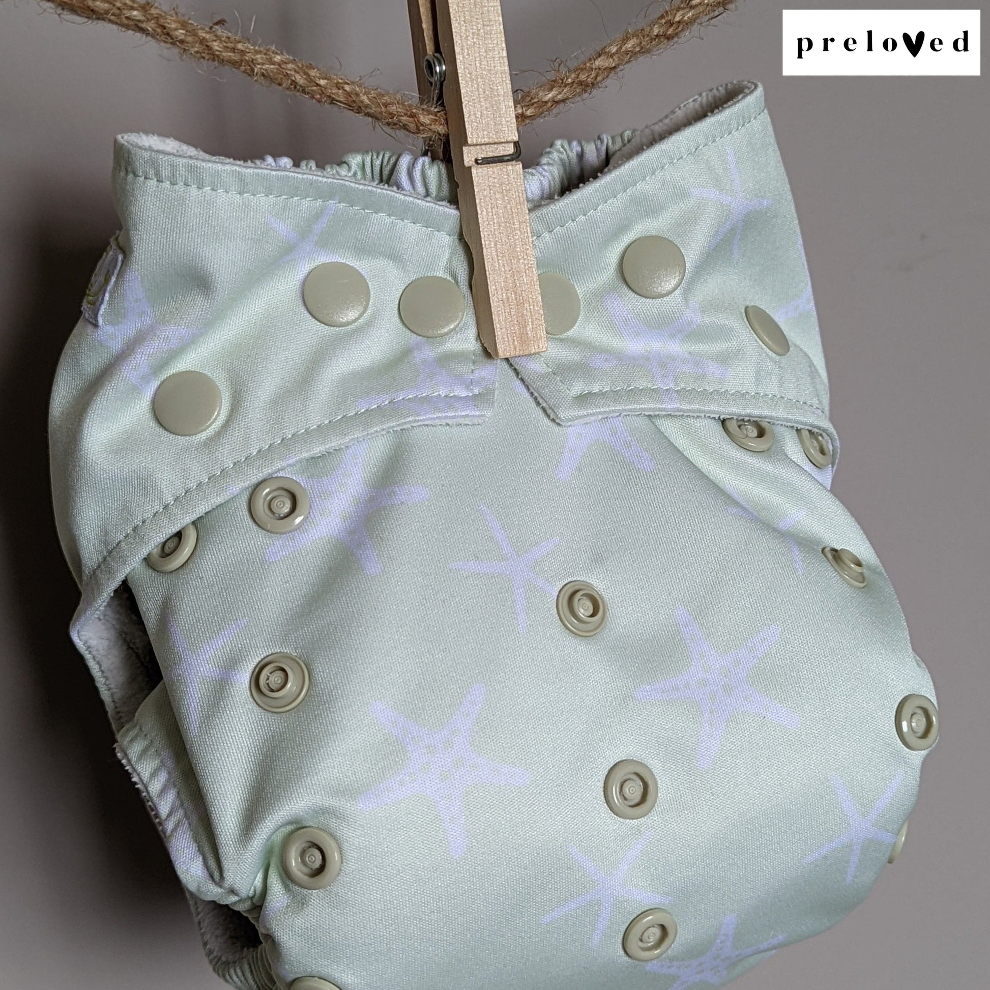 Baba & Boo Pocket Nappies (multiple patterns)-Pocket Nappy-Baba & Boo-White Star-The Nappy Market
