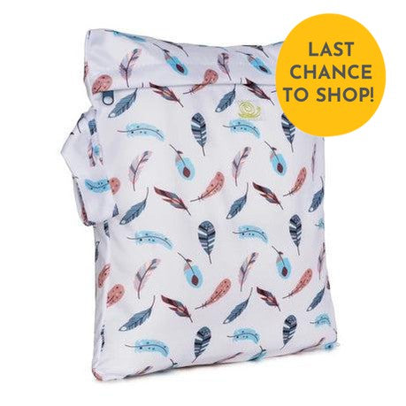Baba + Boo Small Wet Bag-Wet Bag-Baba & Boo-Feathers-The Nappy Market