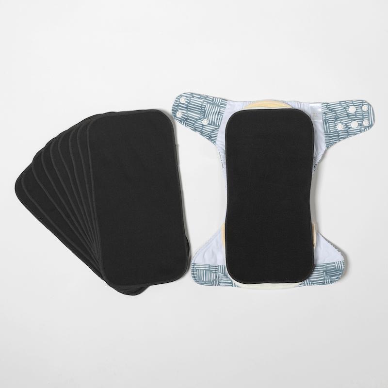 Bare & Boho Charcoal Nappy Liner 5 Pack-Accessories-Bare & Boho-The Nappy Market