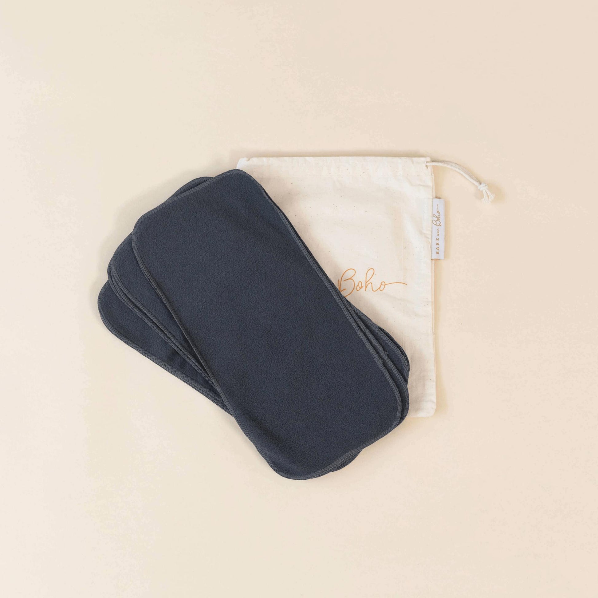 Bare & Boho Charcoal Nappy Liner 5 Pack-Accessories-Bare & Boho-The Nappy Market