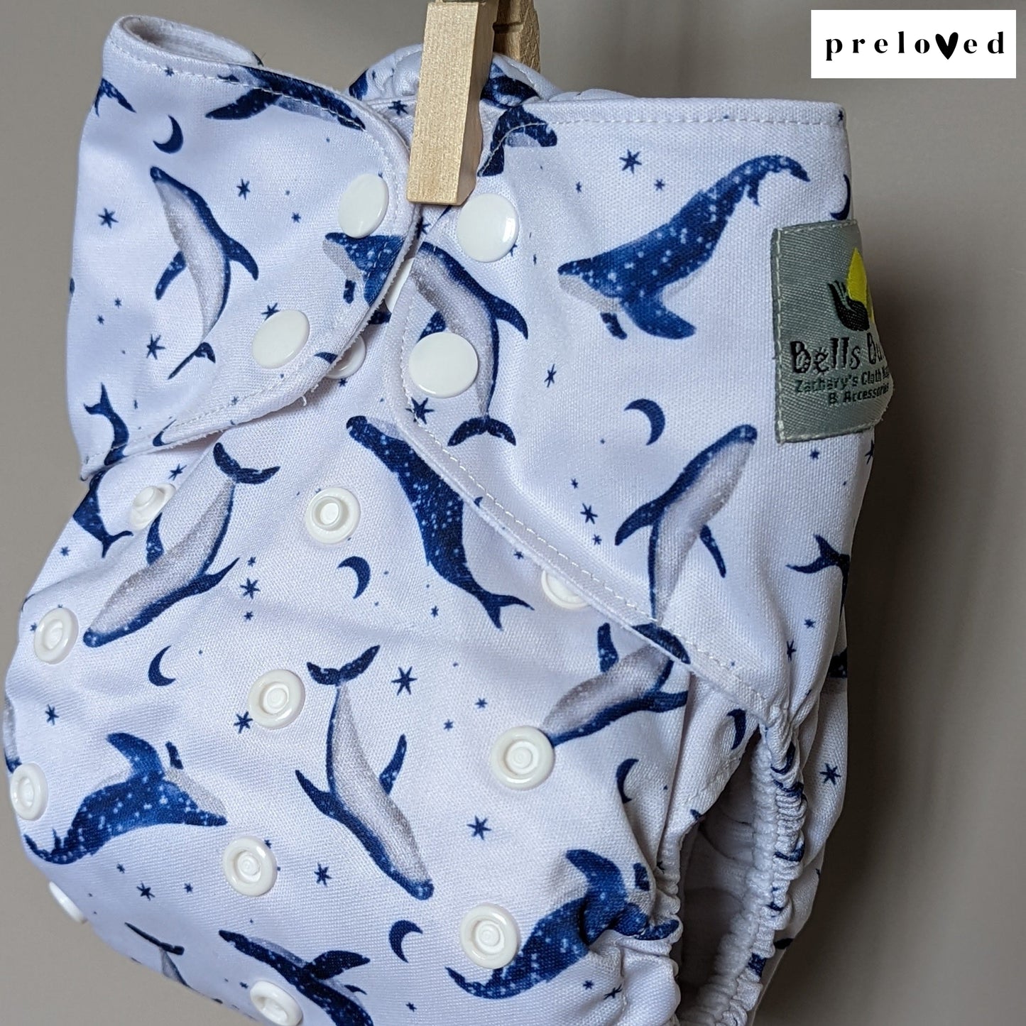 Bells Bumz Junior Pocket Nappy-Pocket Nappy-Bells Bumz-Ocean Stargazer-The Nappy Market