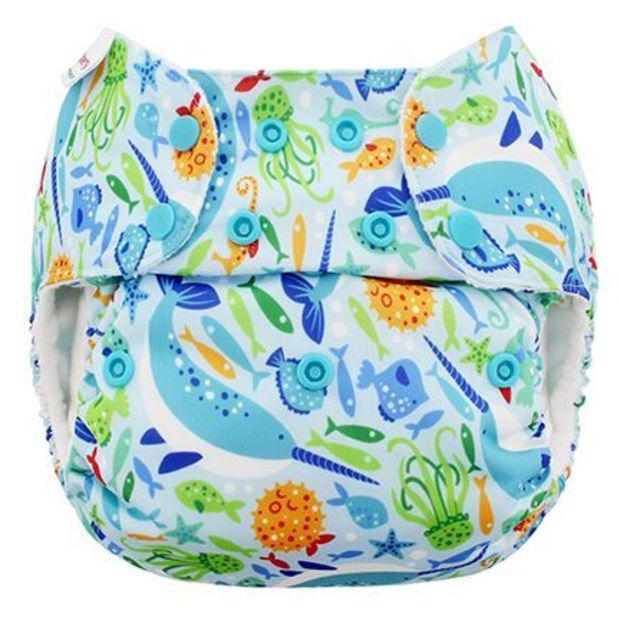 Blueberry Newborn Simplex Organic All in One Nappy-All in One Nappy-Blueberry-Narwhale-The Nappy Market