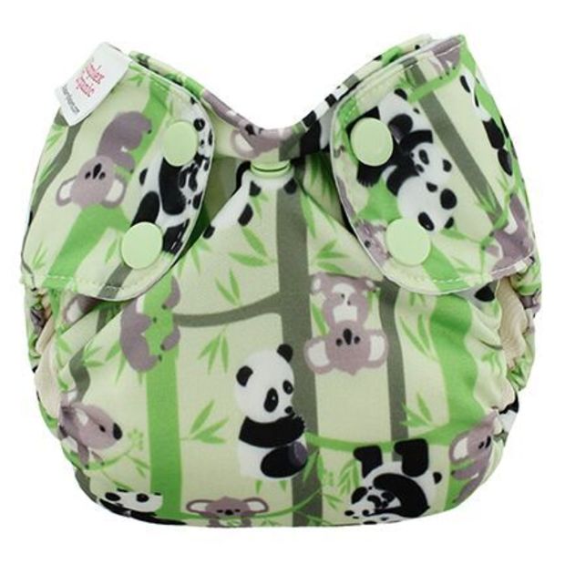 Blueberry Newborn Simplex Organic All in One Nappy-All in One Nappy-Blueberry-Panda & Koala-The Nappy Market