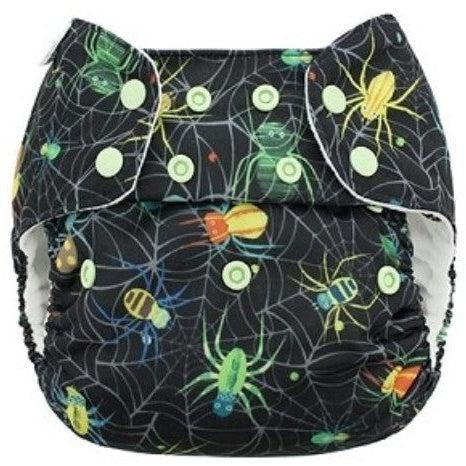 Blueberry Newborn Simplex Organic All in One Nappy-All in One Nappy-Blueberry-Spider-The Nappy Market