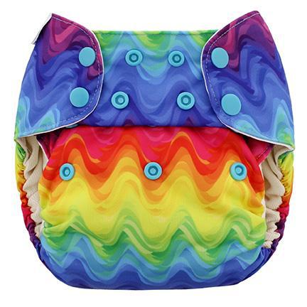 Blueberry One Size Capri Wrap-Wrap-Blueberry-Rainbow Waves-The Nappy Market