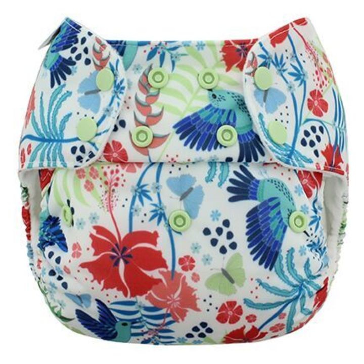 Blueberry One Size Deluxe Pocket Nappy-Pocket Nappy-Blueberry-Hummingbird-The Nappy Market
