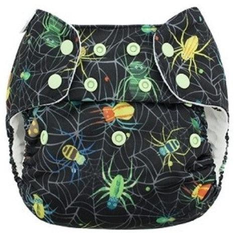 Blueberry One Size Deluxe Pocket Nappy-Pocket Nappy-Blueberry-Spider-The Nappy Market