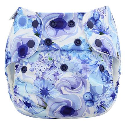 Blueberry Simplex Organic All in One Nappy-All in One Nappy-Blueberry-Blueberry Blooms-The Nappy Market