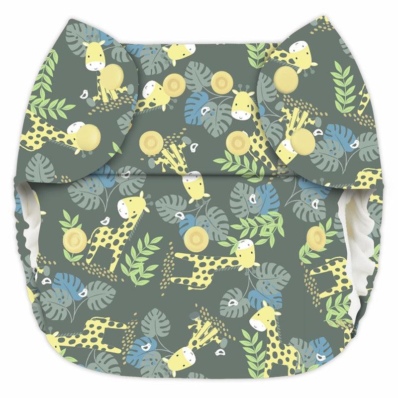 Blueberry Simplex Organic Cotton All in One Nappy-All In One Nappy-Blueberry-Giraffe-The Nappy Market