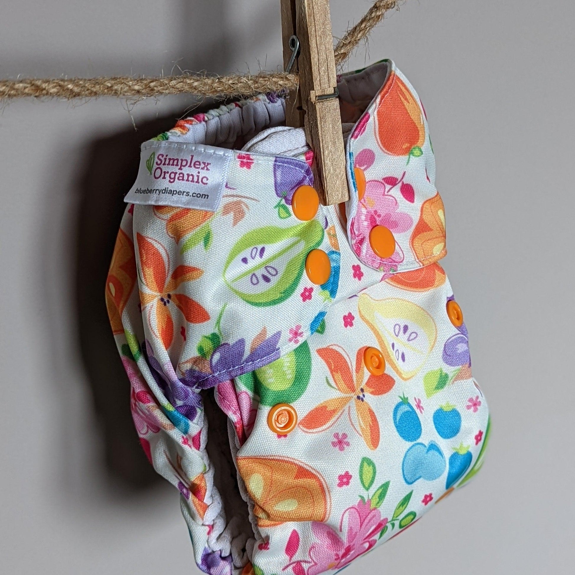 Blueberry Simplex Organic Cotton All in One Nappy-All In One Nappy-Blueberry-Ambrosia-The Nappy Market