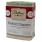 Button Diapers Cotton / Bamboo Prefolds - 6 Pack-Flat Nappy-Buttons-The Nappy Market