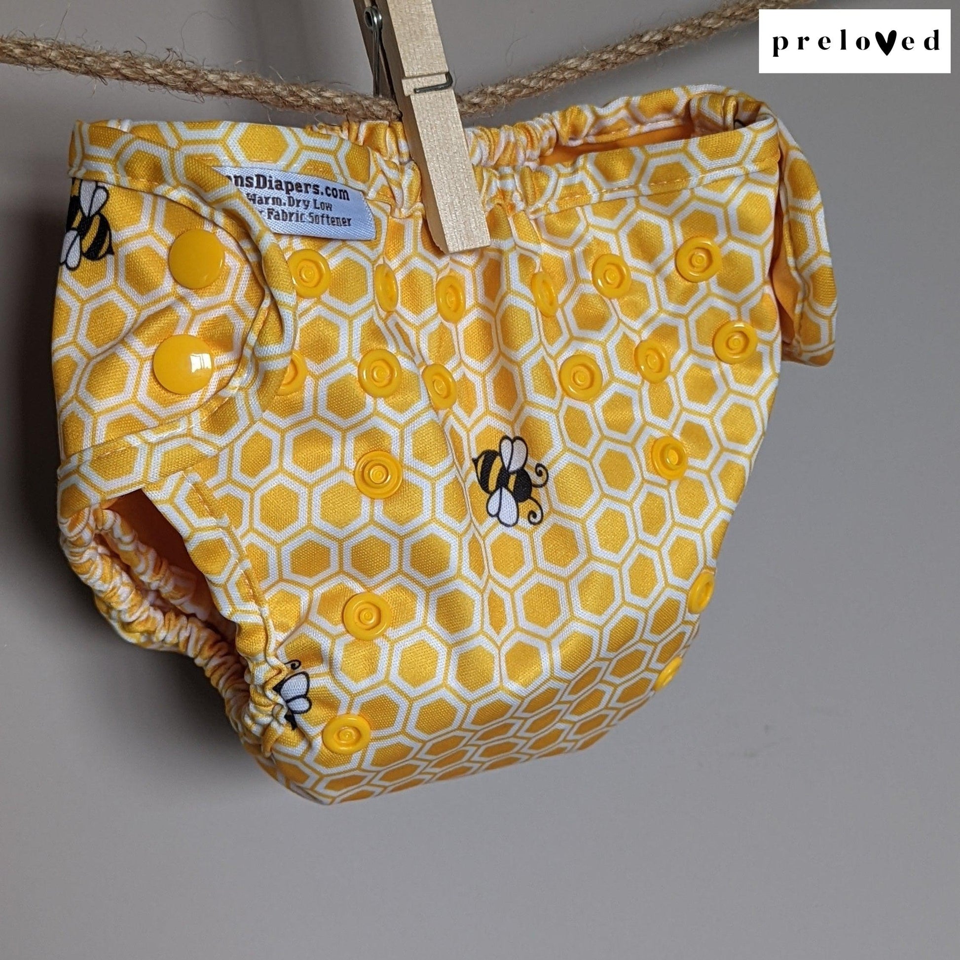 Buttons Double Gusset Wrap-Wrap-Buttons-Honeybees-The Nappy Market