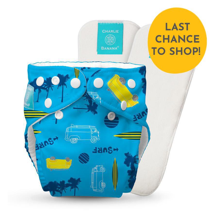 Charlie Banana - One Size Pocket Cloth Nappy hybrid-Pocket Nappy-Charlie Banana-Malibu-The Nappy Market