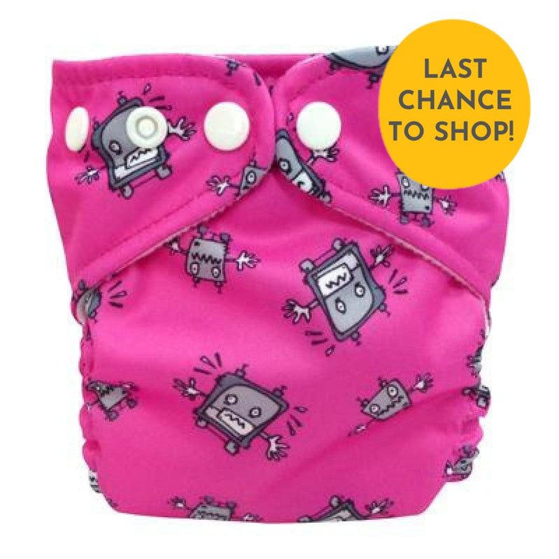 Charlie Banana - One Size Pocket Cloth Nappy hybrid-Pocket Nappy-Charlie Banana-Robot Girl-The Nappy Market