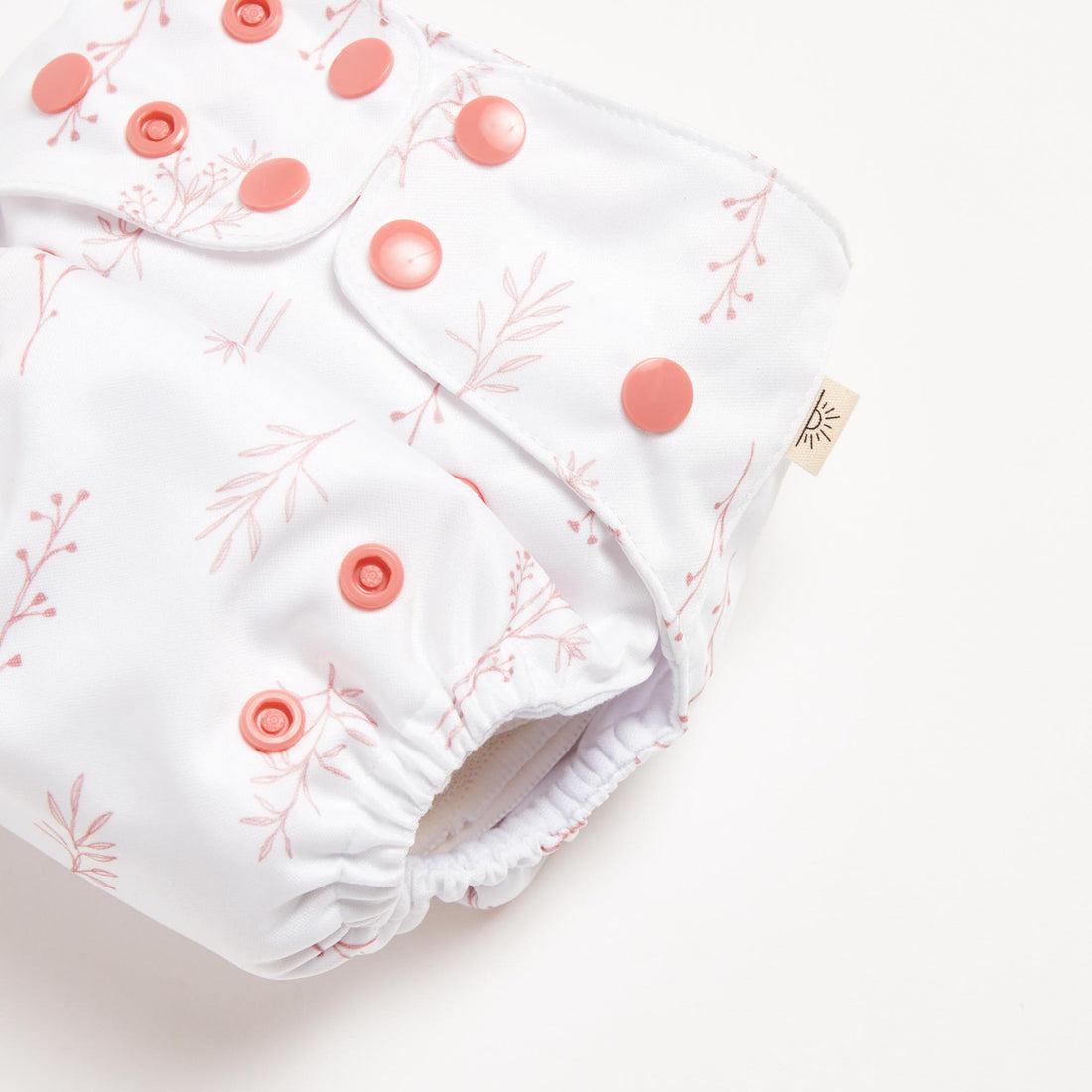 EcoNaps All in Two Pocket Nappy Rosewood Bontanical-All in Two Nappy-EcoNaps-The Nappy Market