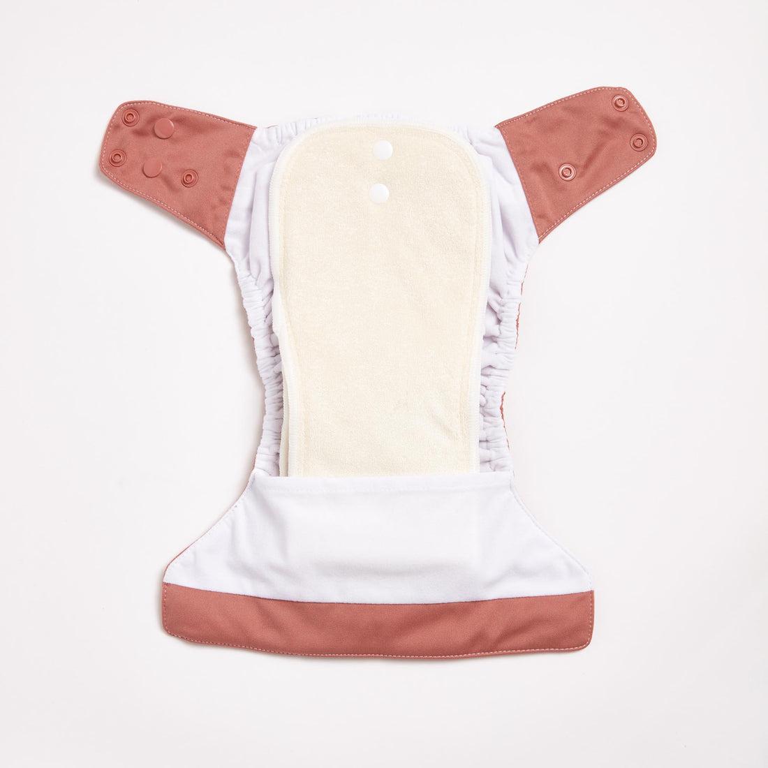 EcoNaps All in Two Pocket Nappy Terracotta-All in Two Nappy-EcoNaps-The Nappy Market