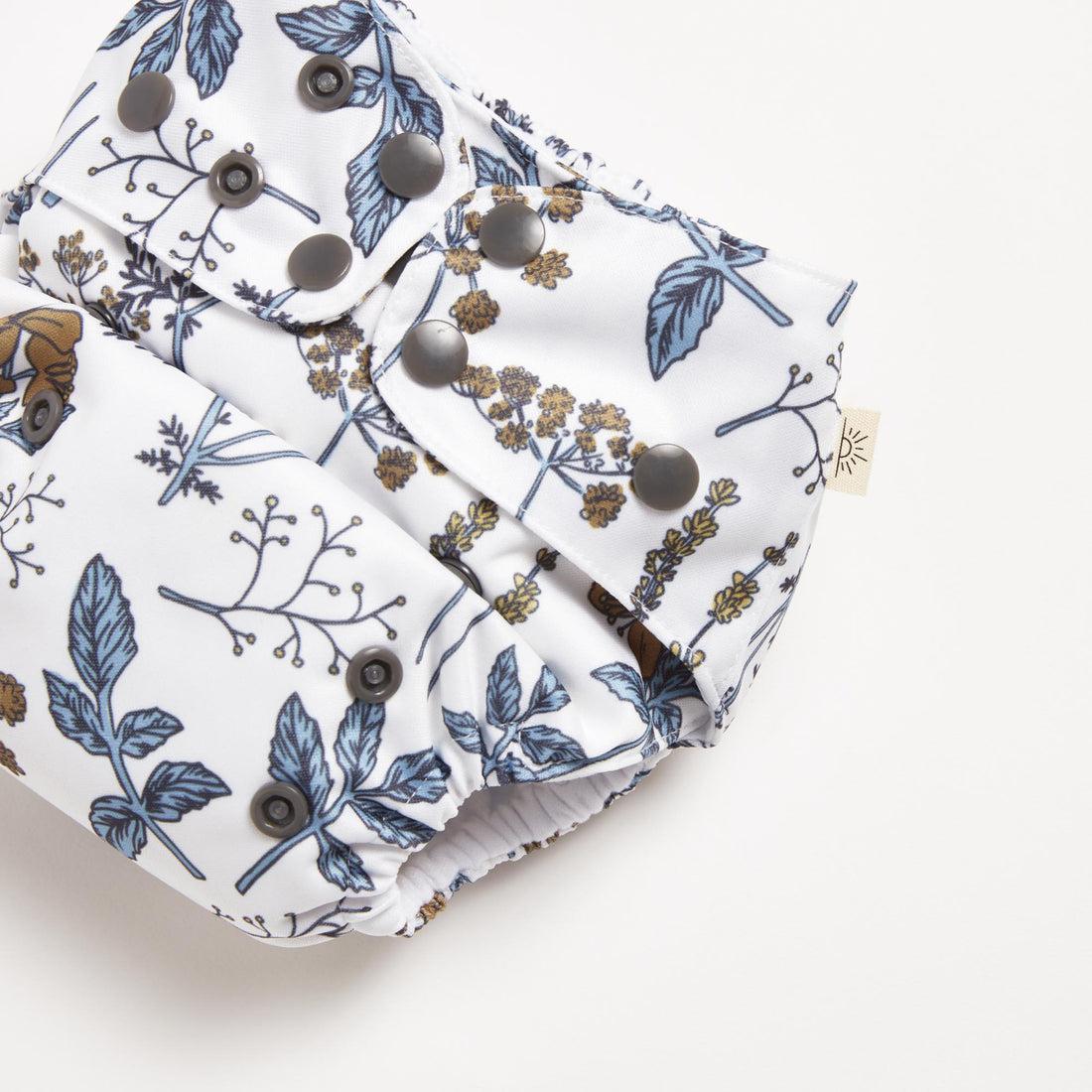 EcoNaps All in Two Pocket Nappy Vintage Botanical-All in Two Nappy-EcoNaps-The Nappy Market