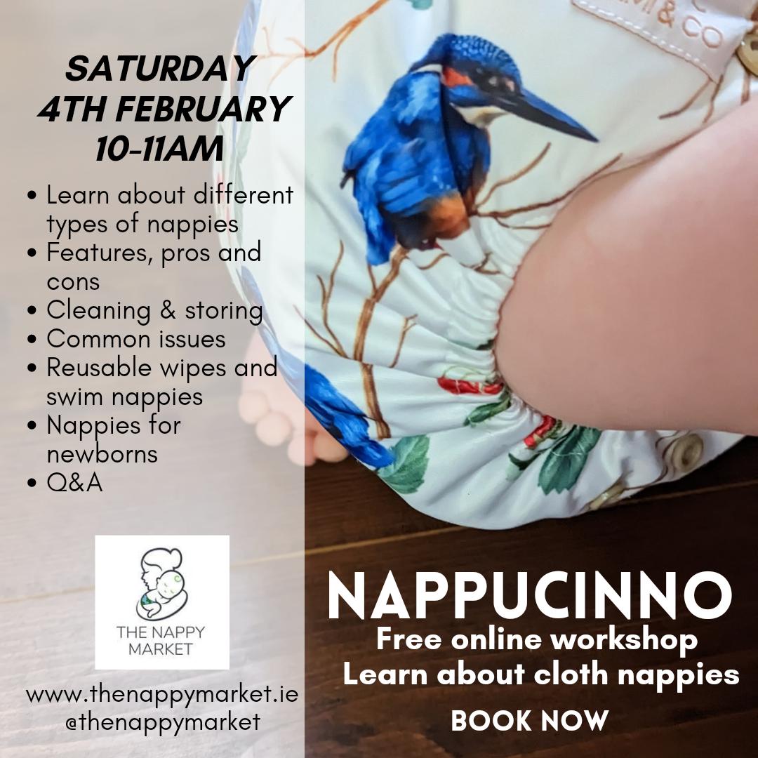 FREE Nappuccino - Cloth Nappy Workshop Saturday 4th Feb 10am-Event-The Nappy Market-The Nappy Market